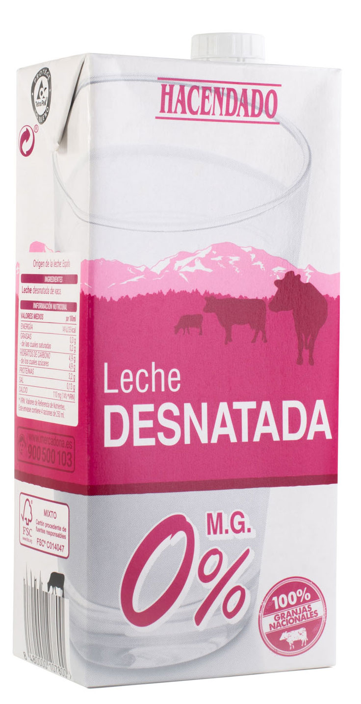 Leche desnatada