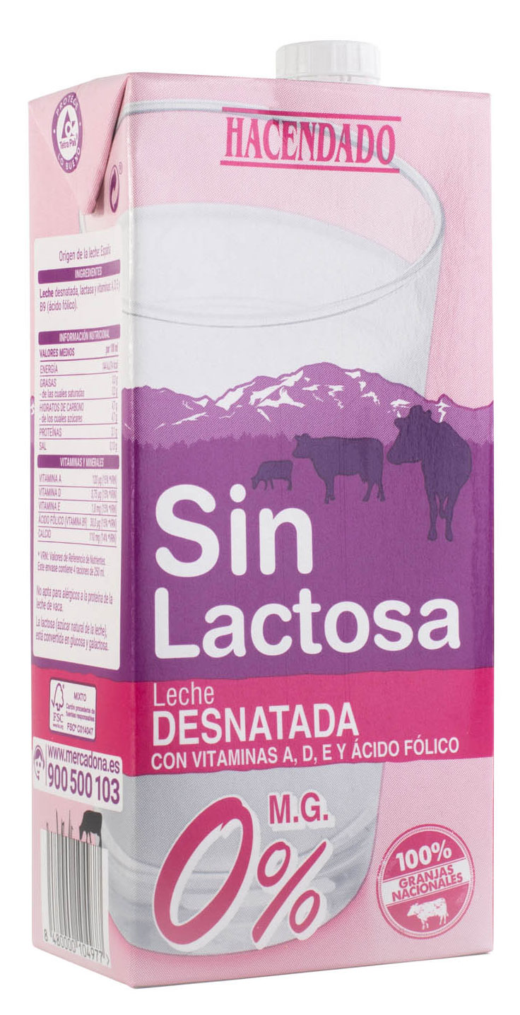 Leche Desnatada Sin Lactosa