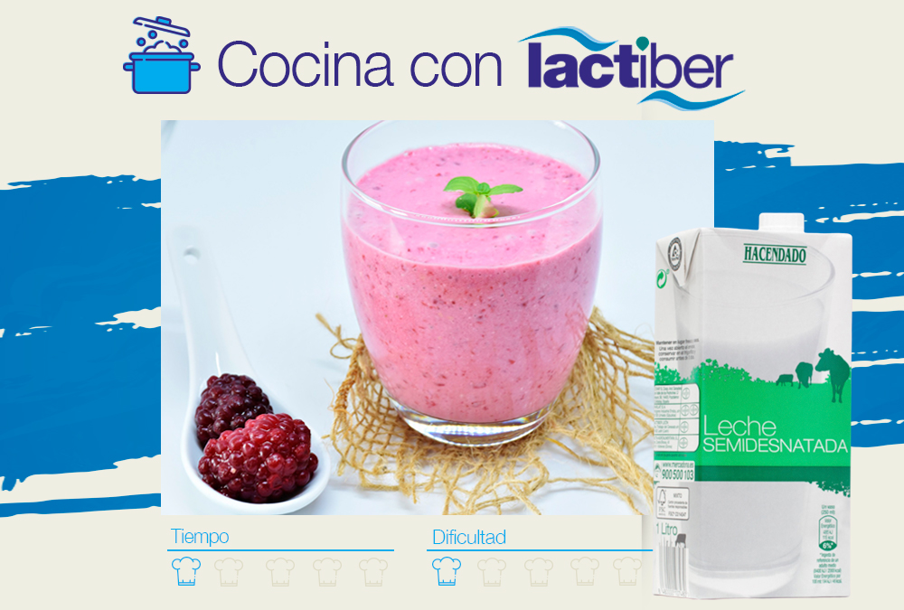 Cocinando con Lactiber… smoothie de fresa